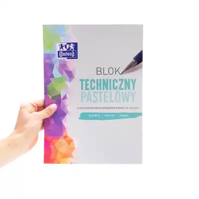 Blok techniczny kolorowy A4 10 kartek Oxford Pastel