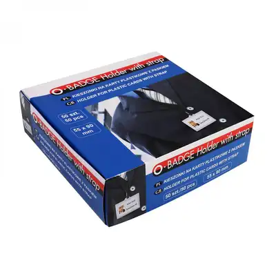 Identyfikator Opus O.badge holder z taśmą czarną