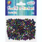 Koraliki plastikowe z literkami 7x4mm 25g
