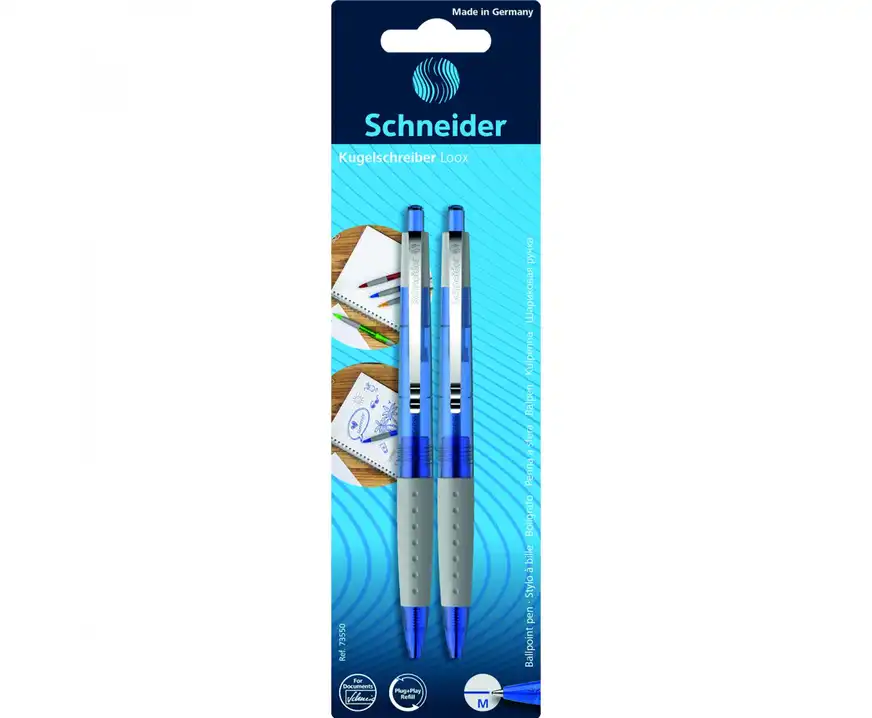 Długopis automatyczny Schneider Loox 2 sztuki niebieski