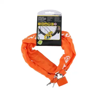 Zapięcie rowerowe antykradzieżowe 90cm Dunlop pomarańczowe