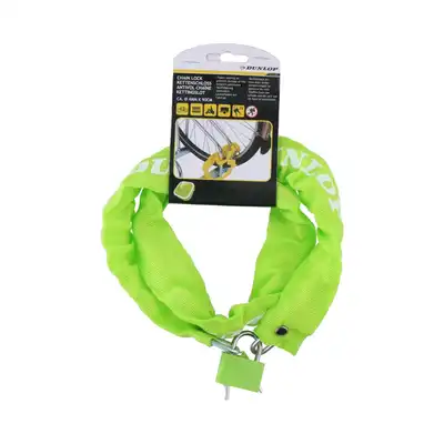 Zapięcie rowerowe antykradzieżowe 90cm Dunlop zielone