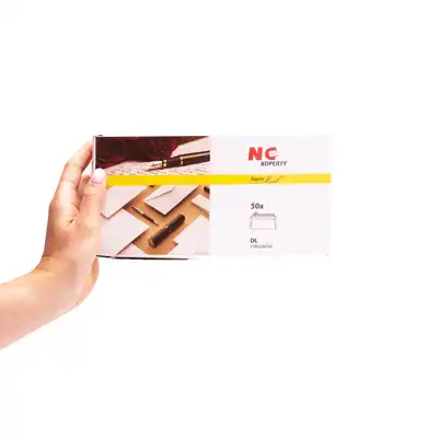Koperty DL Super Mail (110x220 mm) białe HK - 50 sztuk