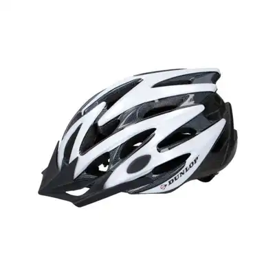Kask rowerowy MTB S biało-czarny Dunlop