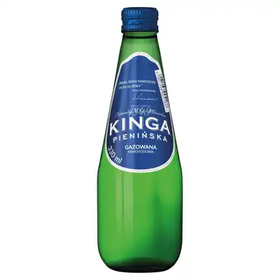 Woda Kinga Pienińska gazowana 0,33l szklana butelka
