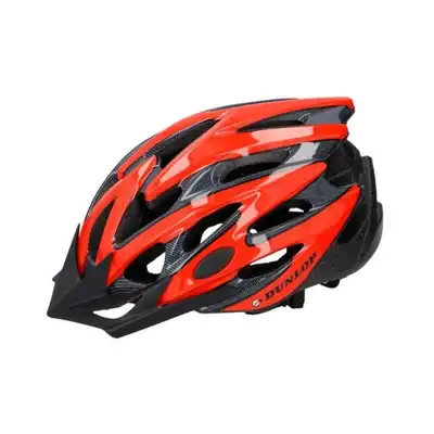 Kask rowerowy MTB S czerwono-czarny Dunlop