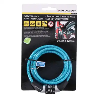 Zapięcie do roweru z szyfrem niebieskie Dunlop