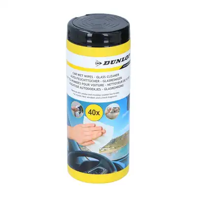 Nawilżone chusteczki do czyszczenia szyb samochodowych 40 szt. Dunlop