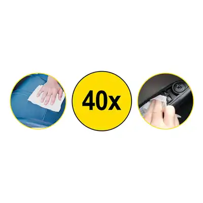 Nawilżone chusteczki do pielęgnacji kokpitu samochodowego 40 szt. Dunlop