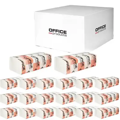 Ręczniki papierowe ZZ białe Office Products 2 warstwowe karton 20 sztuk