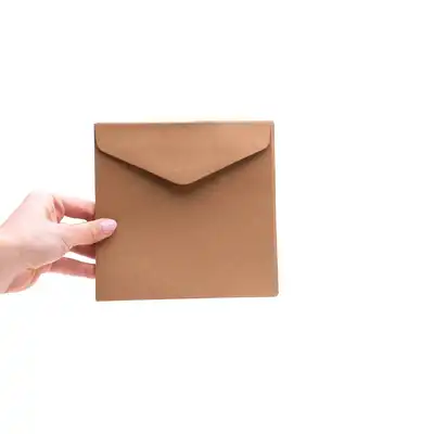 Koperty ozdobne Kraft ciemnobeżowe 10 sztuk