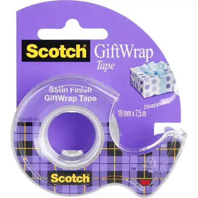 Taśma klejąca do pakowania Scotch Gift Wrap 19mmx6m