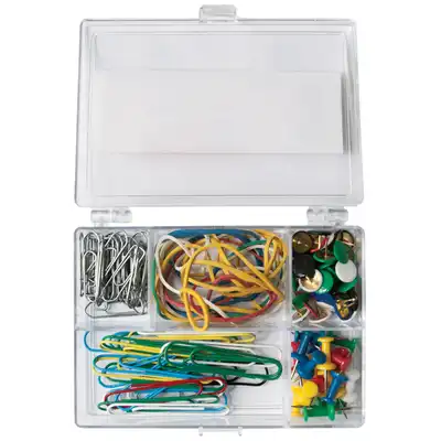 Zestaw biurowy pinezki gumki spinacze 110 sztuk Office Products