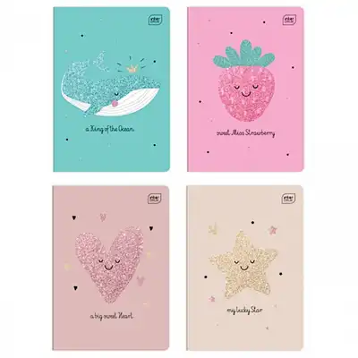 Zeszyt A5 kratka 32 kartki Glitter