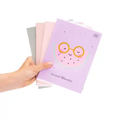 Zeszyt A5 trzylinia kolorowa 32 kartki Glitter brokat