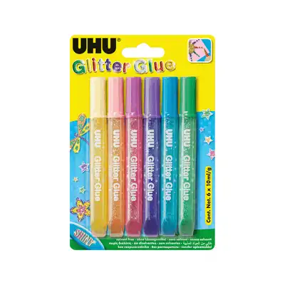 Klej brokatowy Shiny UHU 10ml 6 kolorów