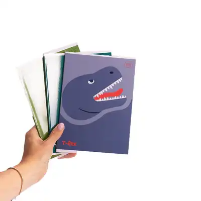 Zeszyt A5 w trzylinię kolorową 16 kartek Dinozaury
