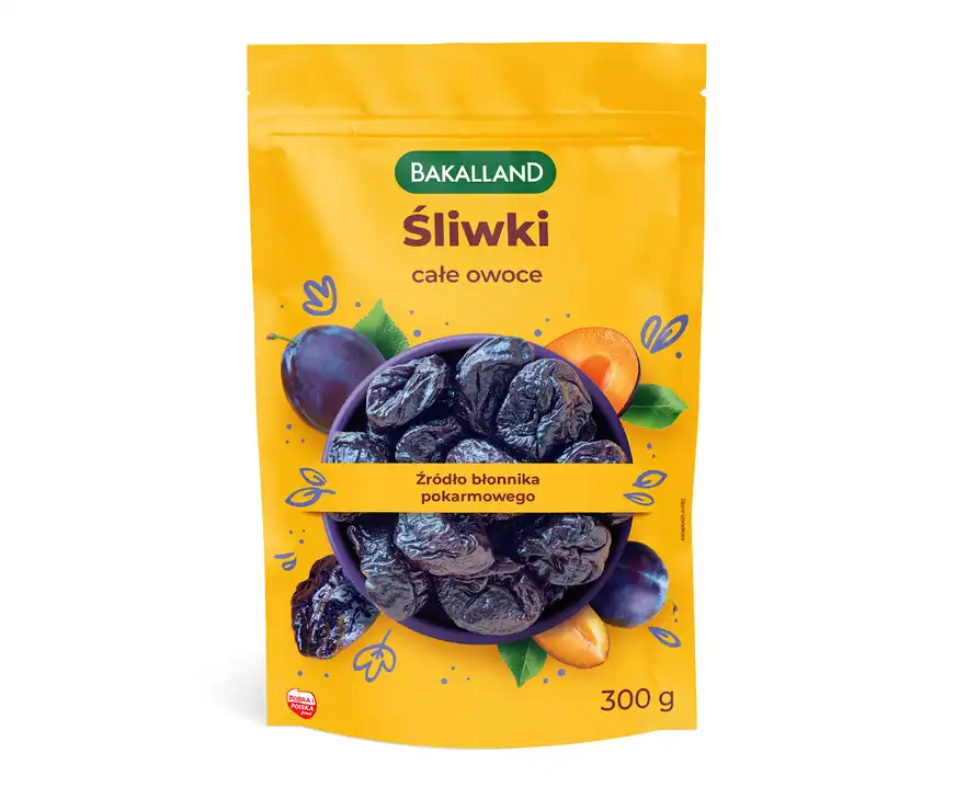 Śliwki suszone całe owoce Bakalland 300g