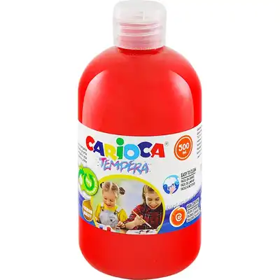 Farba Carioca tempera N 500 ml czerwona