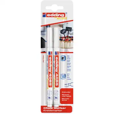 Marker kredowy e-4085 Edding 2 sztuki biały
