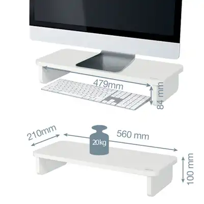 Podstawka pod monitor Leitz Ergo biała