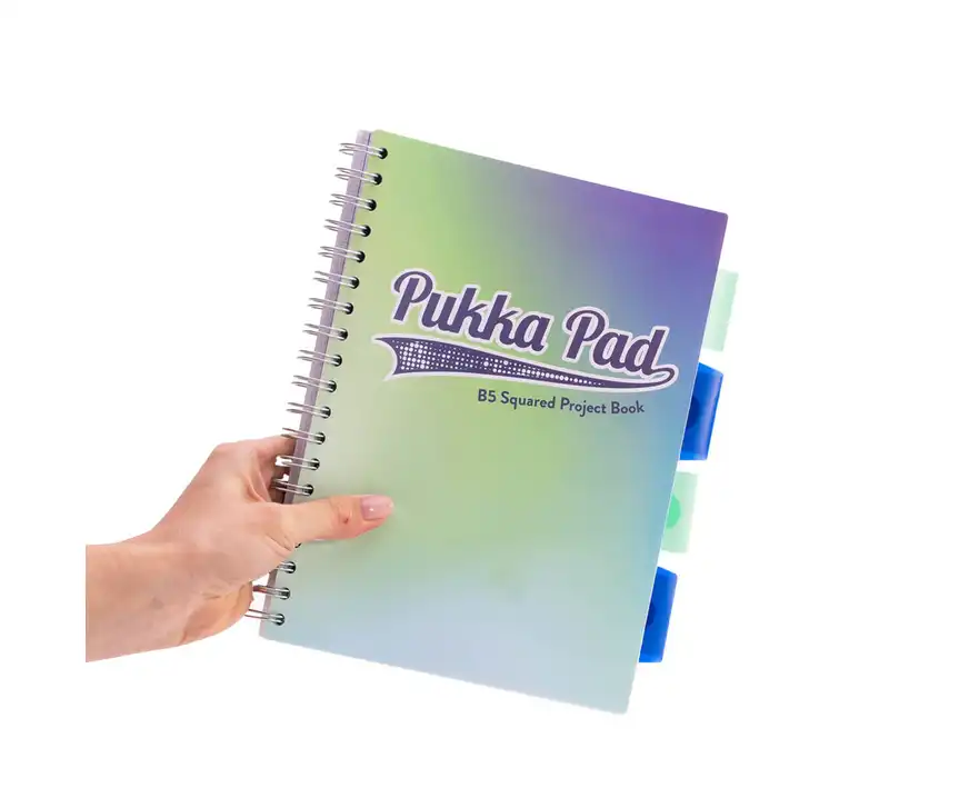 Kołozeszyt B5 w kratkę Pukka Project Book Seafoam