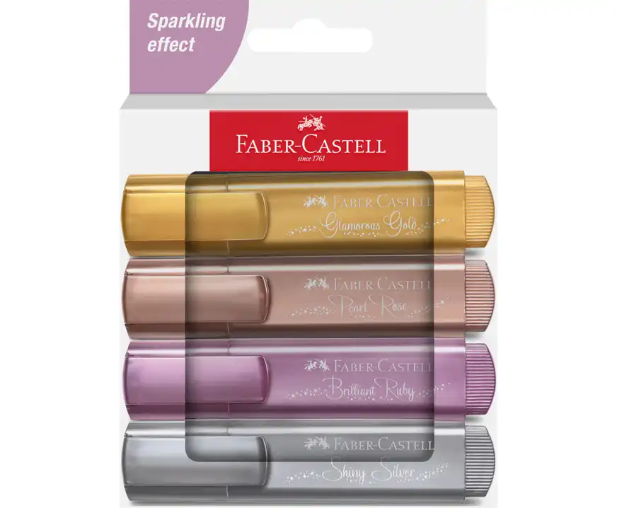 Zakreślacz metaliczny Faber Castell 1546 4 kolory