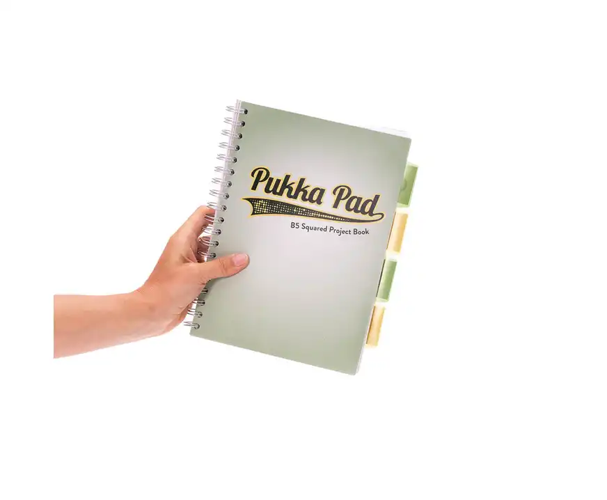 Kołozeszyt B5 w kratkę 200 stron Pukka Pad Project Book Sage