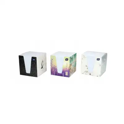 Karteczki biurowe 90x90x90mm w kubiku papierowym Interdruk
