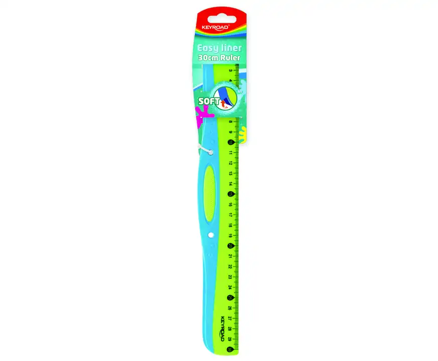 Linijka z uchwytem Keyroad Soft Grip 30cm