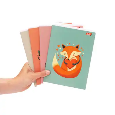 Zeszyt A5 w kolorową linię 32 kartki Exclusive Heart Unipap