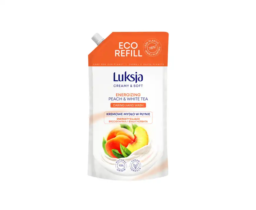 Mydło w płynie kremowe Luksja brzoskwinia zapas 900ml