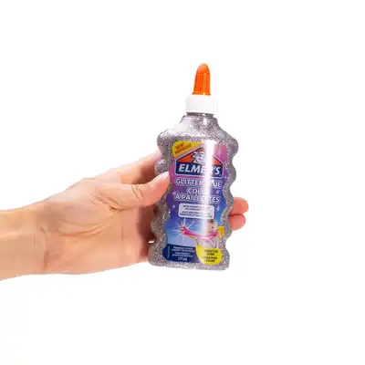 Klej z brokatem srebrny