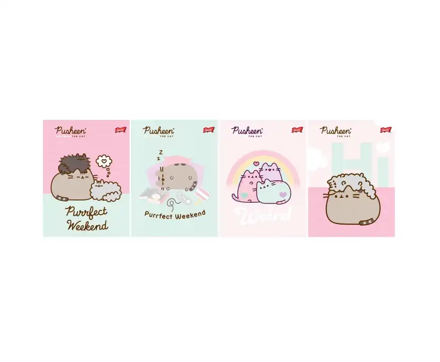 Zeszyt A4 w kratkę 32 kartki Pusheen