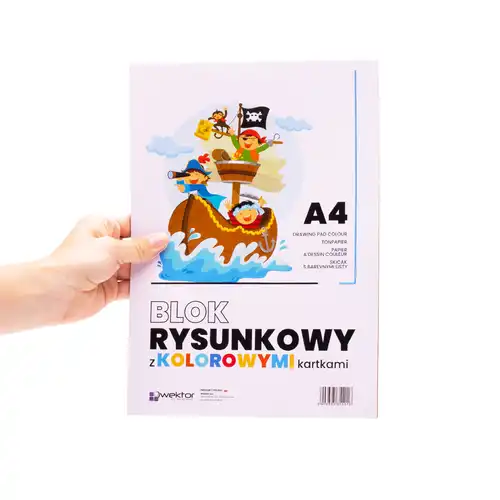Blok rysunkowy A4 kolorowy Wektor