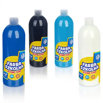 [Zestaw -5%] Farby szkolne Astra 1000 ml kolory zimowe