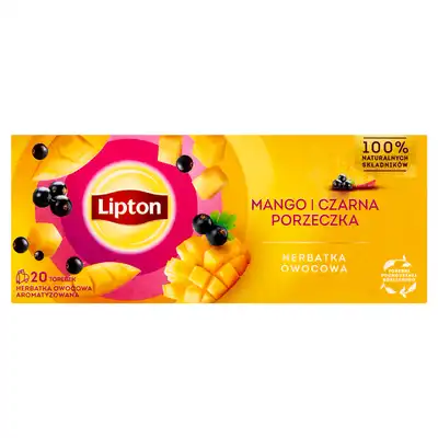 Herbata owocowa Lipton mango i czarna porzeczka 20 torebek