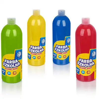 [Zestaw 5-%] Farby szkolne Astra 1000 ml - zestaw letni