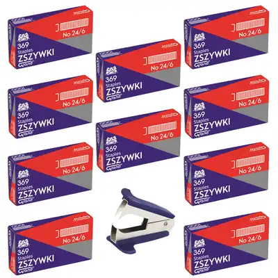 [Zestaw -5%] 10 opakowań zszywek 24/6 Grand + rozszywacz