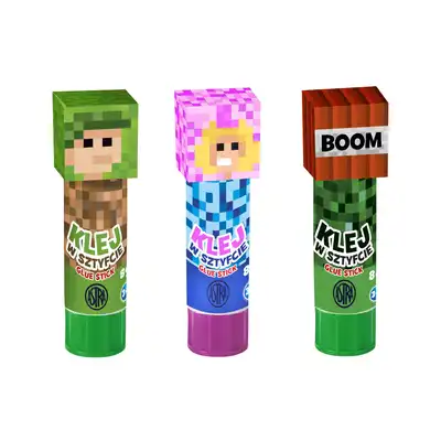 Klej w sztyfcie z nakładkami 3D Pixel 8g
