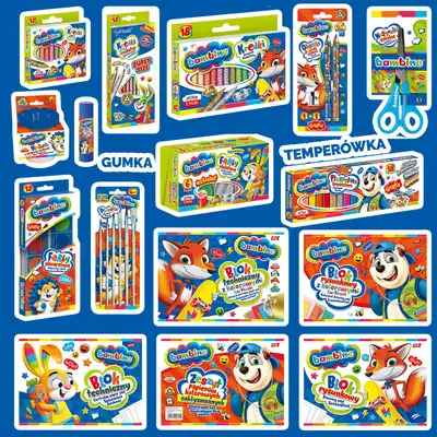 [Zestaw -8%]Bambino wyprawka szkolna 18 elementów