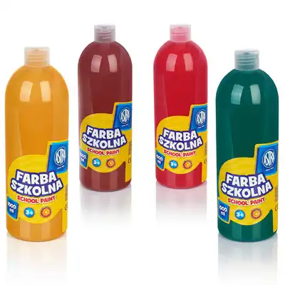 [Zestaw -5%] Farby szkolne Astra 1000 ml kolory jesieni