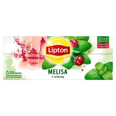 Herbata ziołowa Lipton melisa z wiśnią 20 torebek