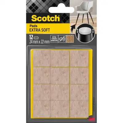 Podkładki z wełny samoprzylepne Scotch 24x22mm beżowe