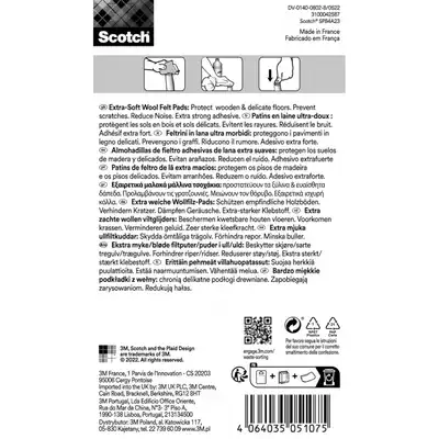 Podkładki z wełny samoprzylepne Scotch 55mm beżowe