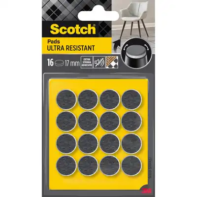 Podkładki filcowe ultra odporne Scotch 17mm czarno-białe