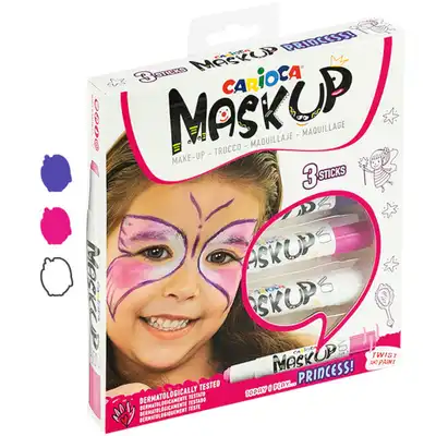 Kredki do twarzy Carioca MaskUp Princess 3 kolory