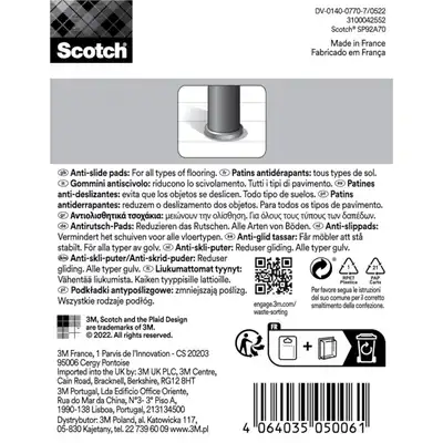 Podkładki przylepne Anti Slide Scotch 65mm miodowe