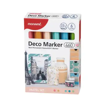 Markery akrylowe Deco Marker B 460 MonAmi 6 kolorów pastel