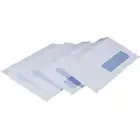 Koperty DL (110x220 mm) białe SK okno prawe - 50 sztuk